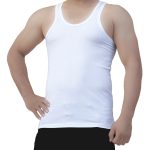 زیرپوش رکابی سفید پلی استر پنبه